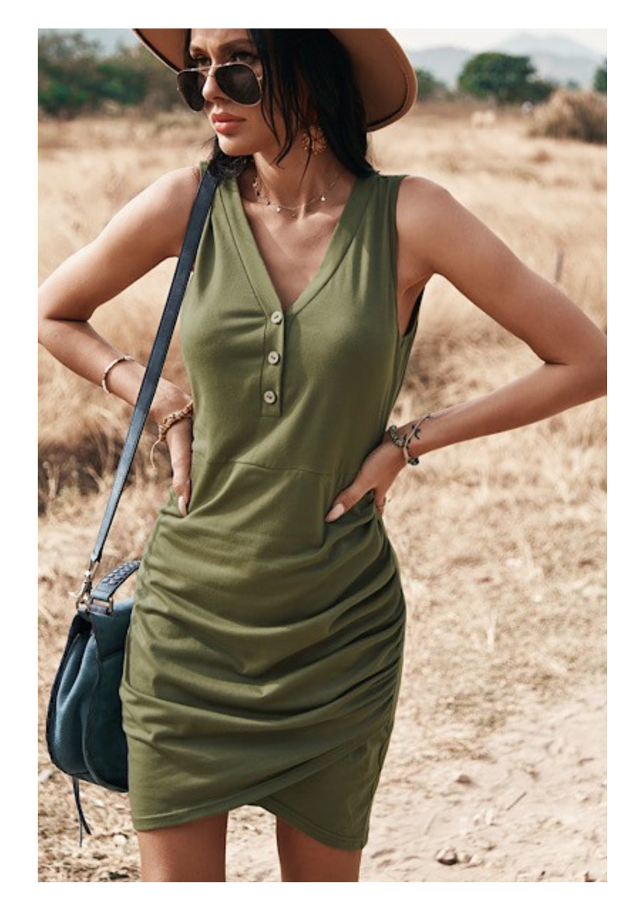 Casual Comfort Scrunch Dress