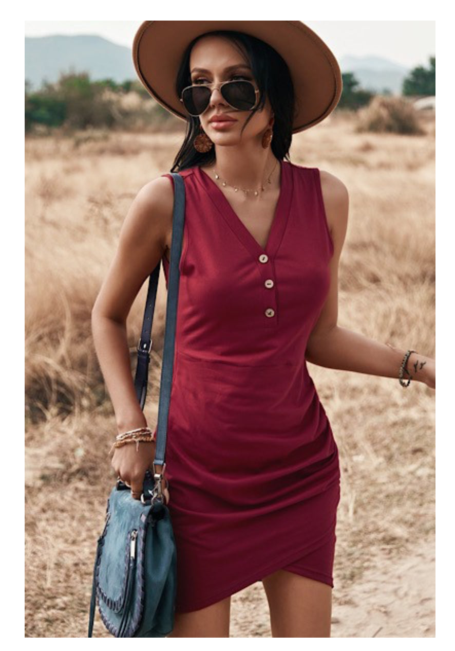 Casual Comfort Scrunch Dress