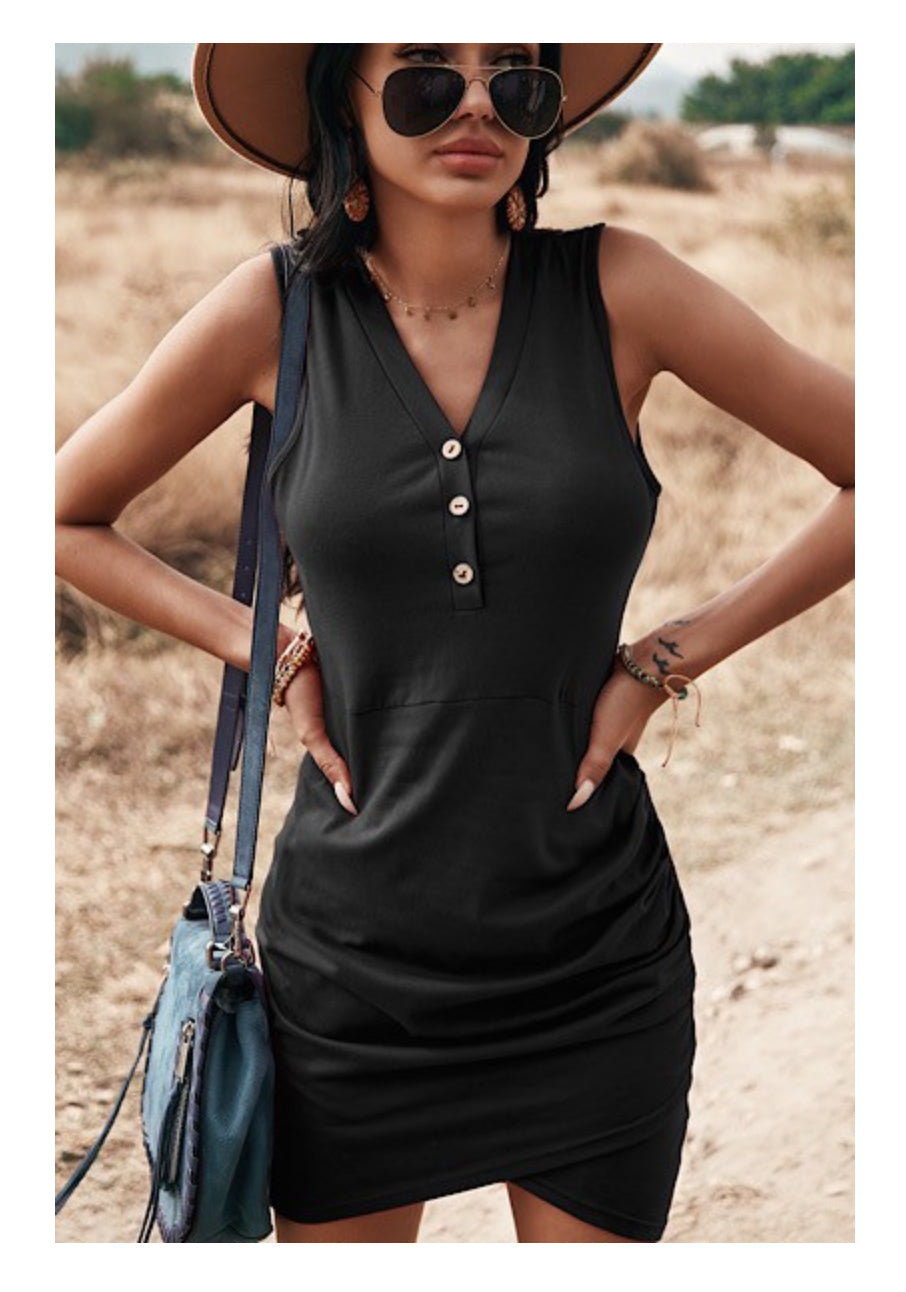 Casual Comfort Scrunch Dress