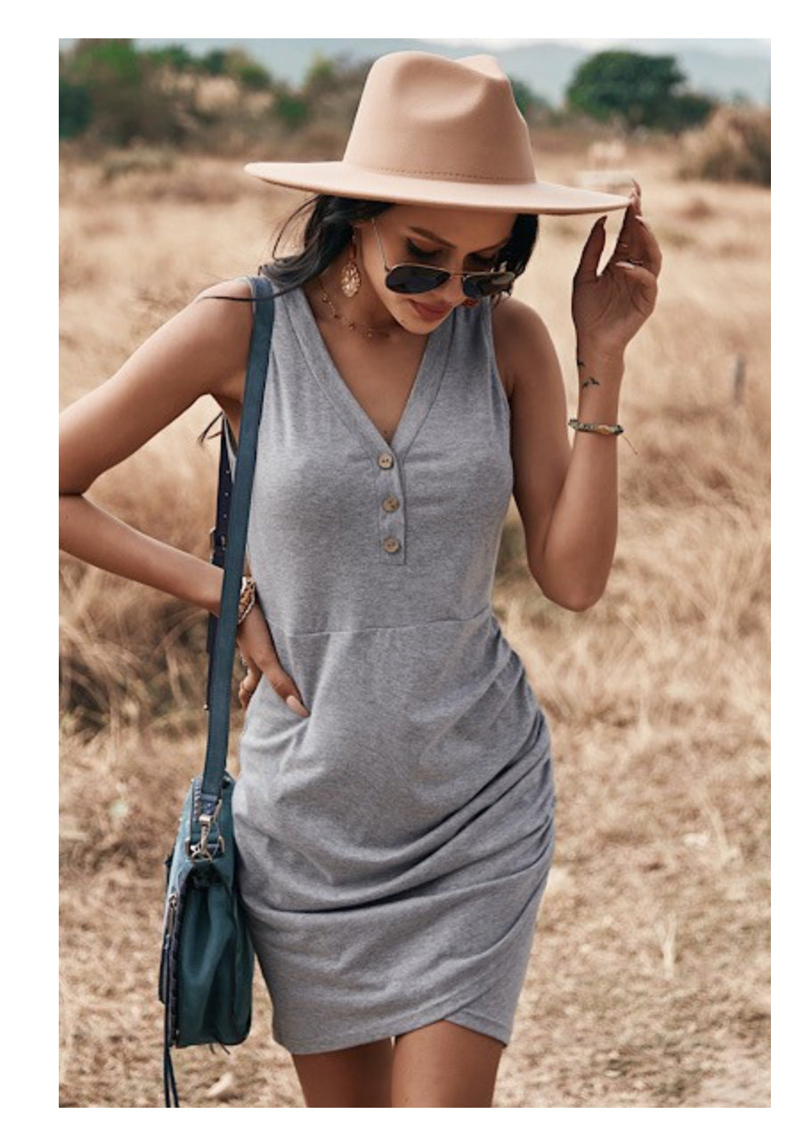 Casual Comfort Scrunch Dress