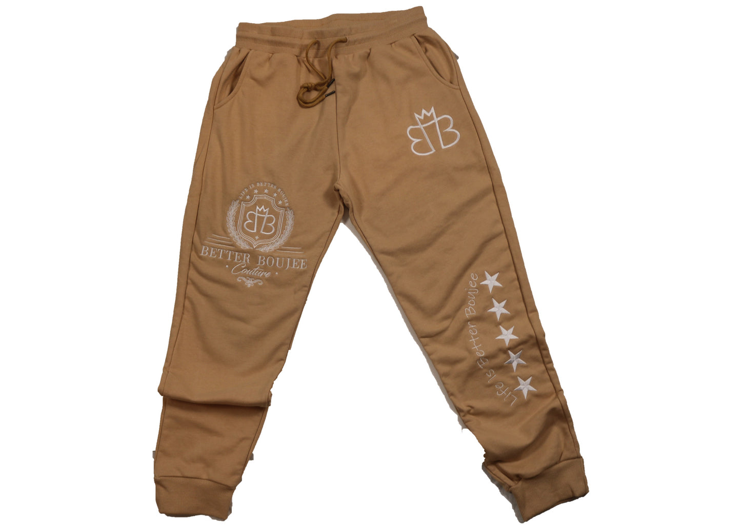 Embroidered | Tan | Better Boujee |Sweat Suit